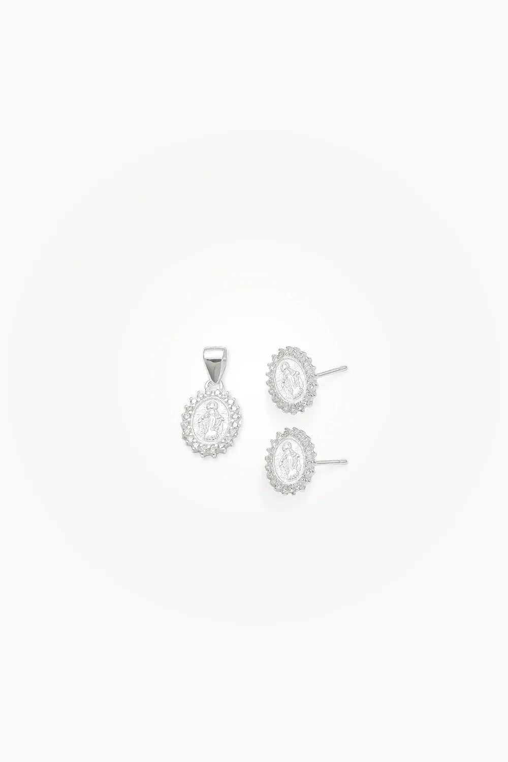 Juego Virgen Con Microcircones Blancos