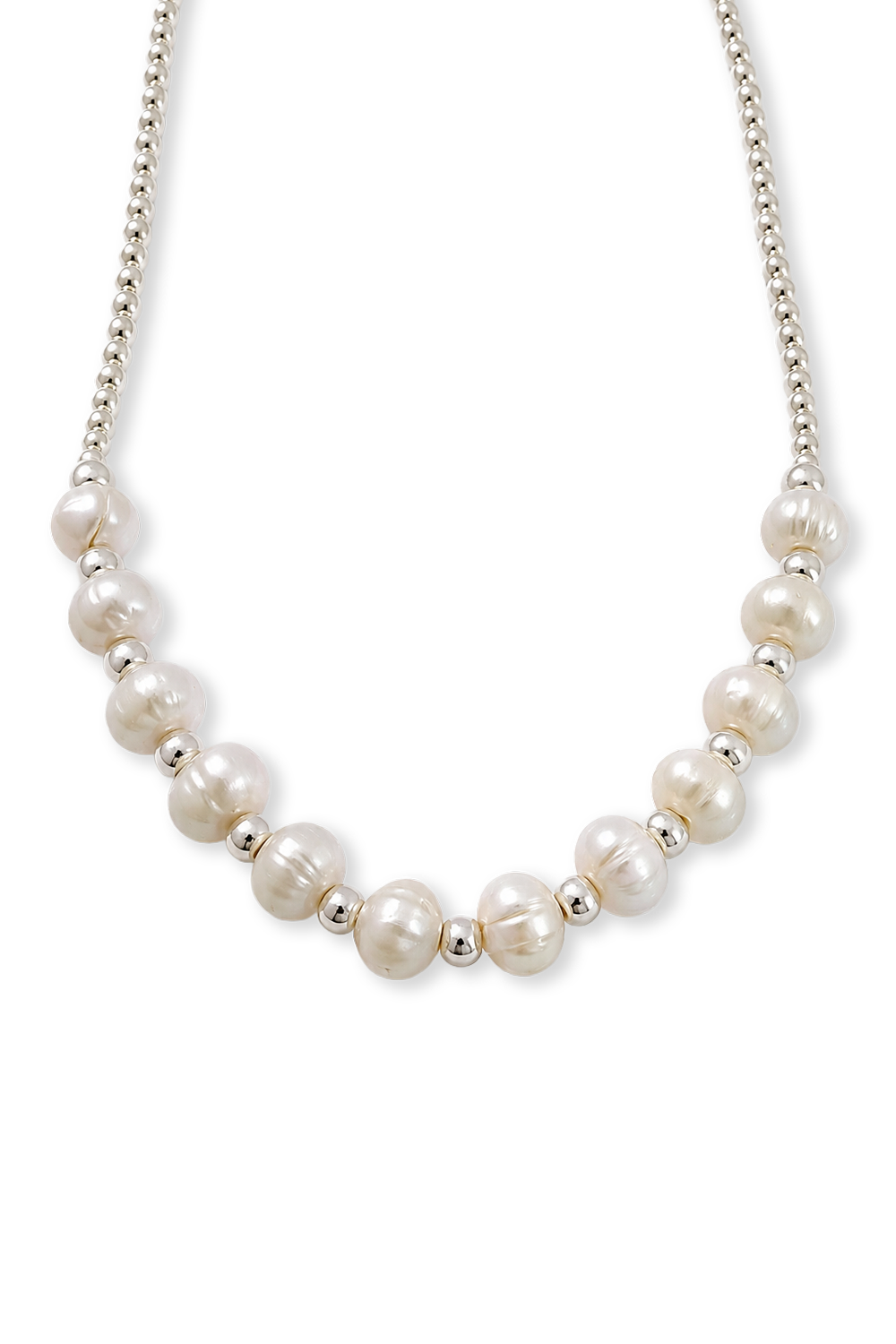 COLLAR PLATA PERLA GRANDE