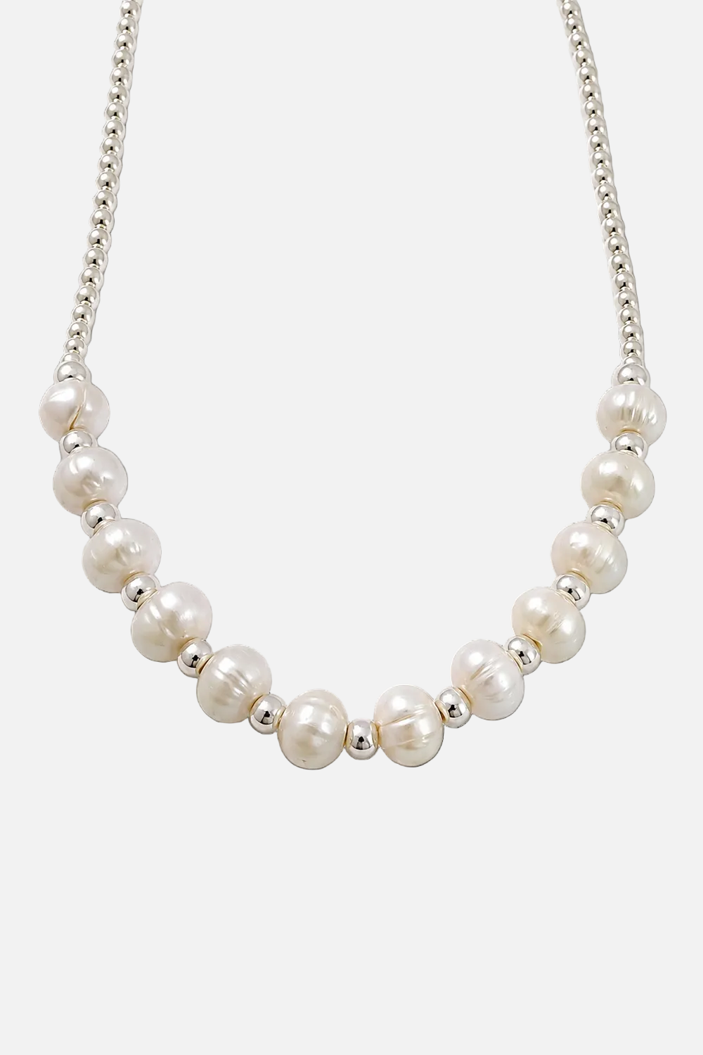 COLLAR PLATA PERLA GRANDE