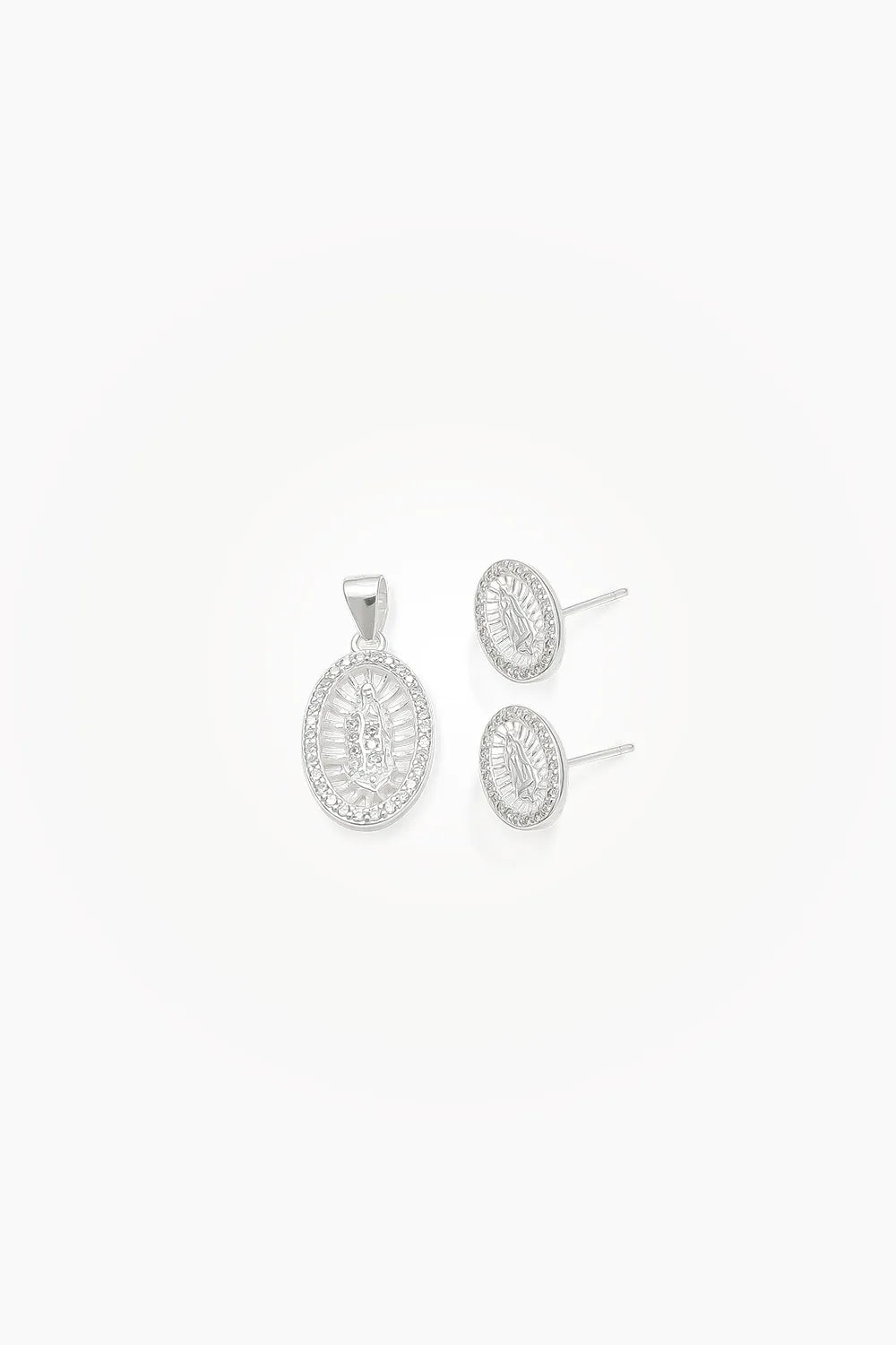 Juego Virgen Con Microcircones Blancos