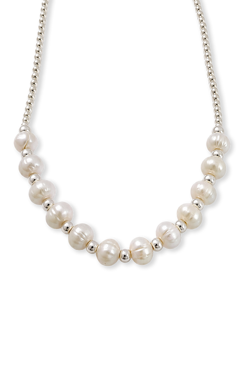Cargar la imagen 1 en la vista de la galería. COLLAR PLATA PERLA GRANDE