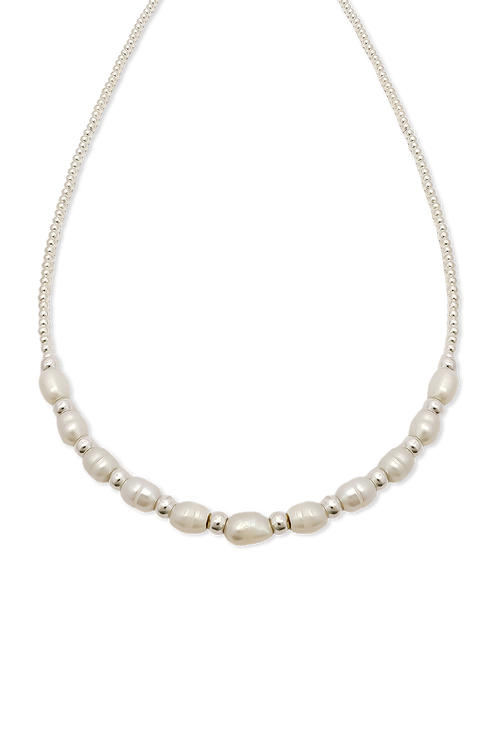 Cargar la imagen 1 en la vista de la galería. COLLAR PLATA PERLA PEQUEÑA