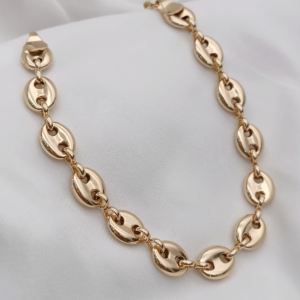 PULSERA EN ORO LAMINADO TEJIDO GUCCI 20CM
