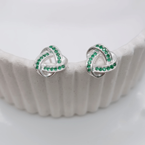 TOPOS NUDO CON MICROCIRCONES VERDES